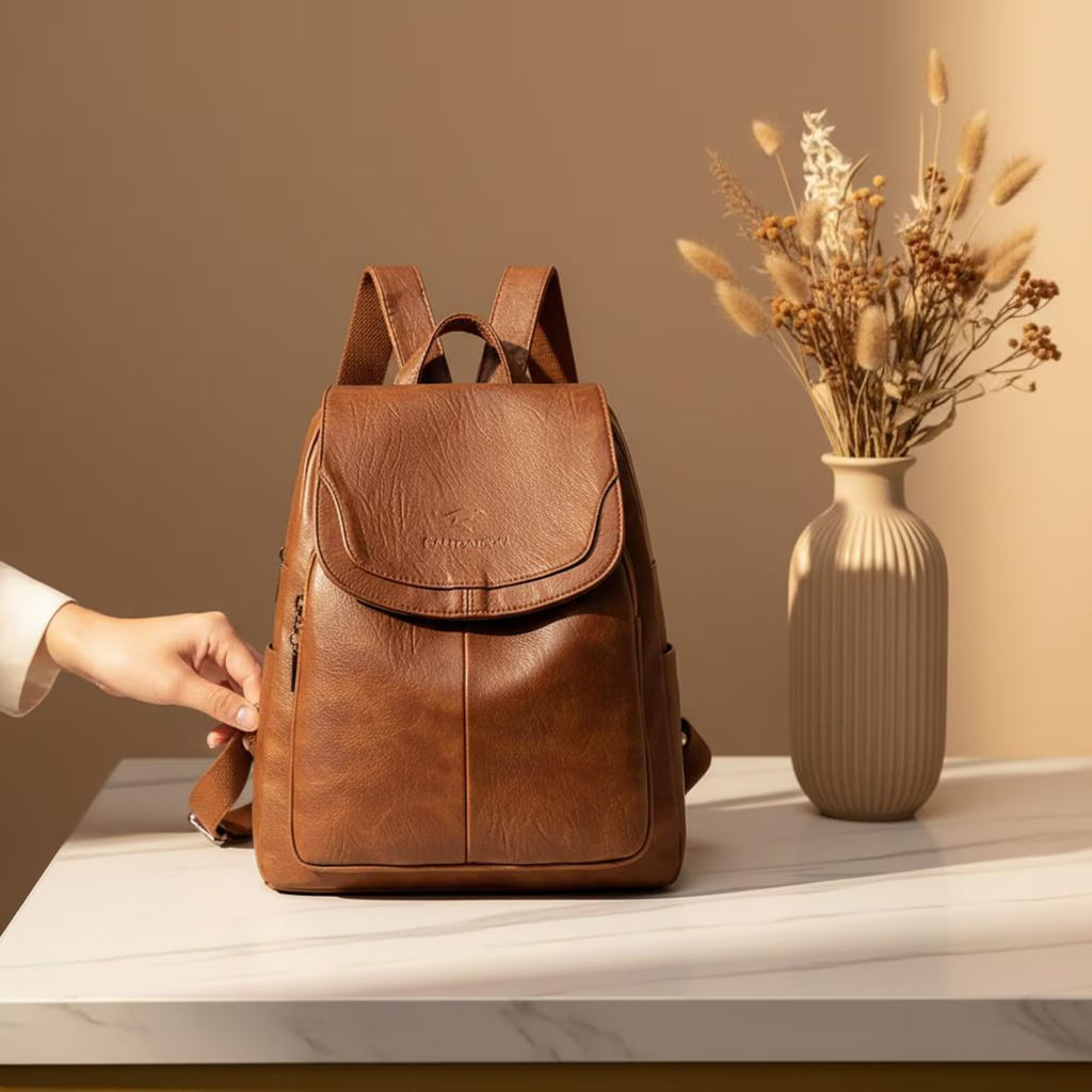 Leather Backpack Purse